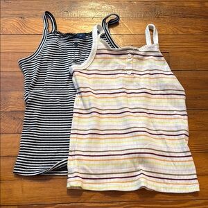 Striped Kids Tank Tops - Black and Yellow